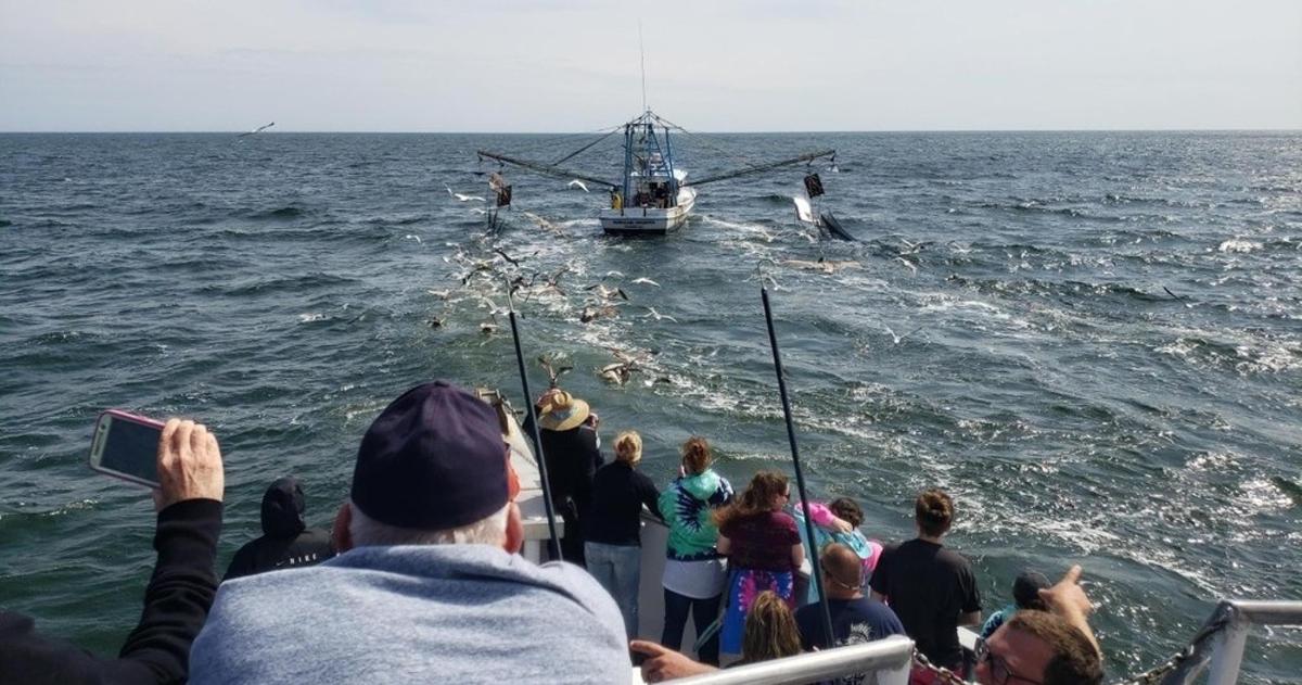 a group of people on a boat in the ocean
