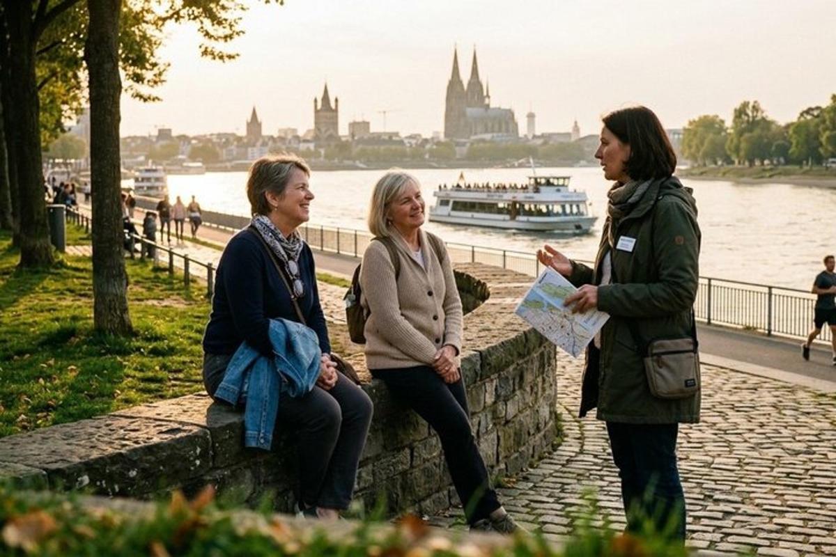 three women sitting on a wall near a river