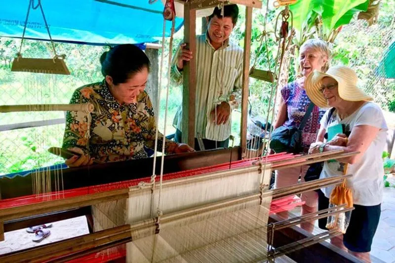 Private tour price range for Silk Island from Phnom Penh from 97 USD and average 98 USD Private tour price range for Silk Island from Phnom Penh from 97 USD and average 98 USD
