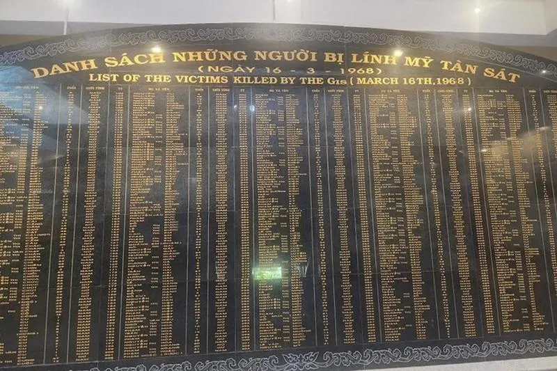 Featured tour with 3 reviews: MY LAI MASSACRE Tour from Hotel in Da Nang City or Hoi An City ( Private Tour )