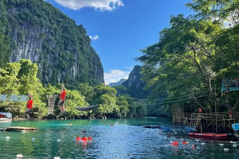 Phong Nha River Cruise & Dark Cave , Zipline, Mud Bath & Trekking by Booking from 56 USD